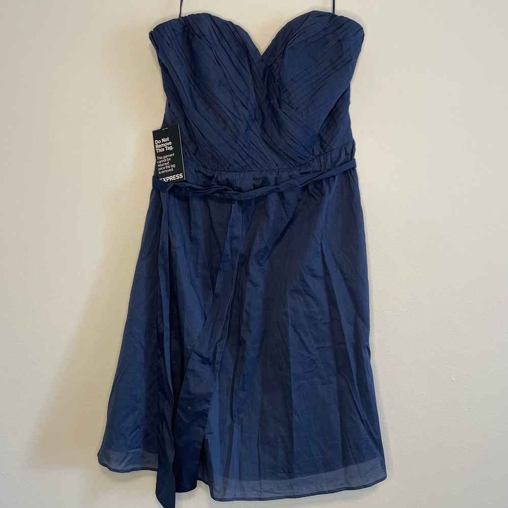 NWT Strapless Navy Express Cocktail Dress